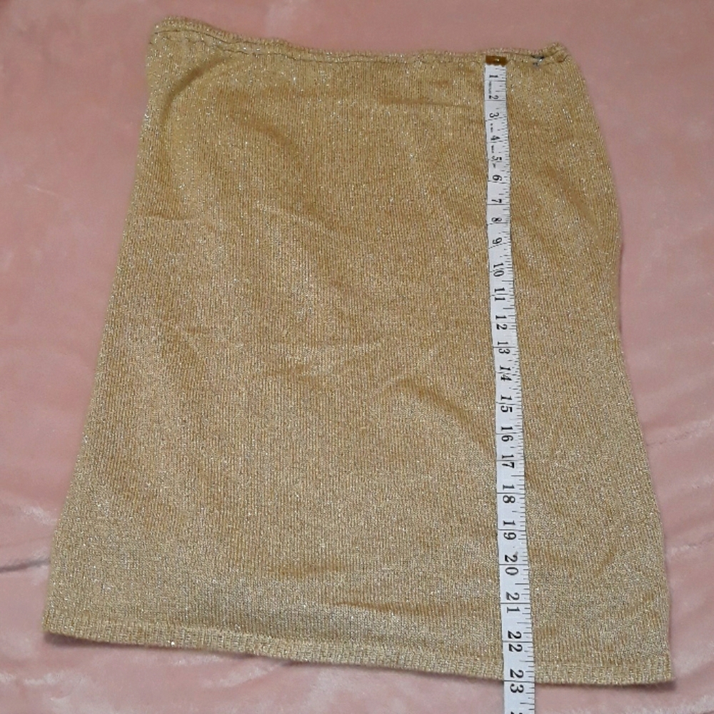 Midi Skirt Gold sparkle